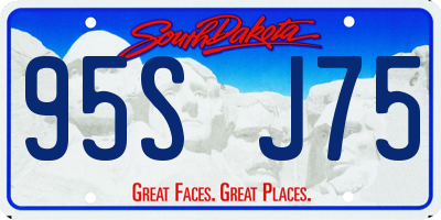 SD license plate 95SJ75