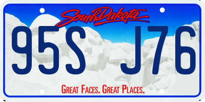SD license plate 95SJ76