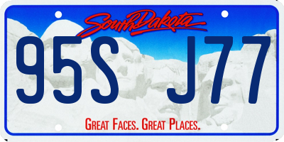 SD license plate 95SJ77