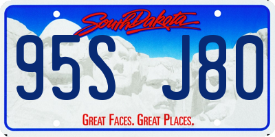 SD license plate 95SJ80
