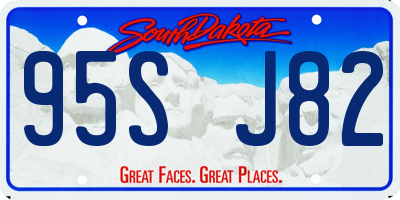 SD license plate 95SJ82