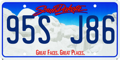 SD license plate 95SJ86