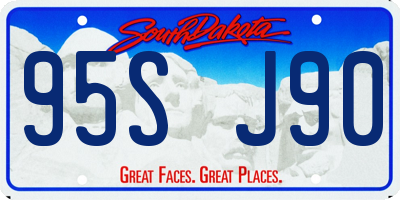 SD license plate 95SJ90
