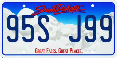SD license plate 95SJ99