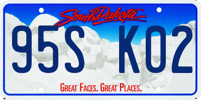SD license plate 95SK02