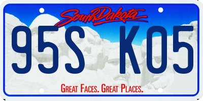 SD license plate 95SK05