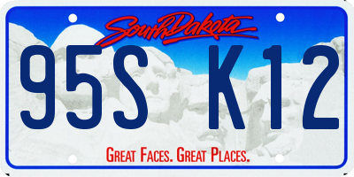 SD license plate 95SK12