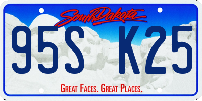 SD license plate 95SK25