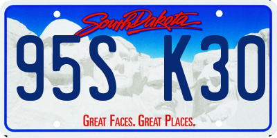 SD license plate 95SK30