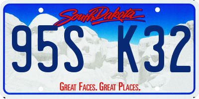 SD license plate 95SK32