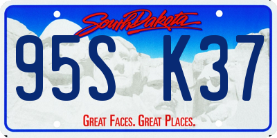 SD license plate 95SK37