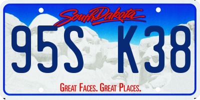 SD license plate 95SK38