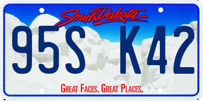 SD license plate 95SK42