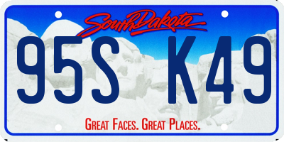 SD license plate 95SK49
