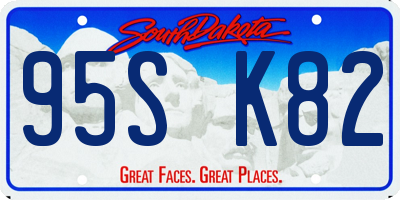 SD license plate 95SK82