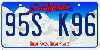 SD license plate 95SK96