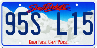 SD license plate 95SL15