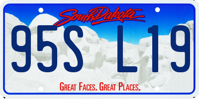 SD license plate 95SL19