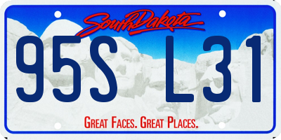 SD license plate 95SL31
