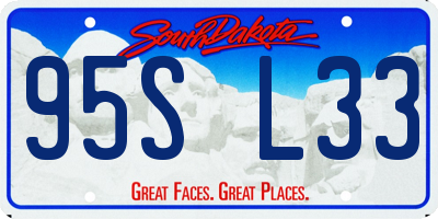 SD license plate 95SL33