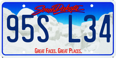 SD license plate 95SL34