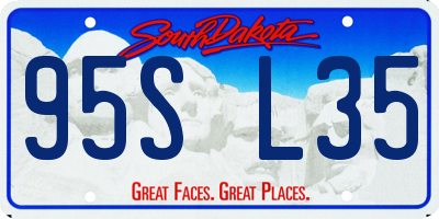 SD license plate 95SL35