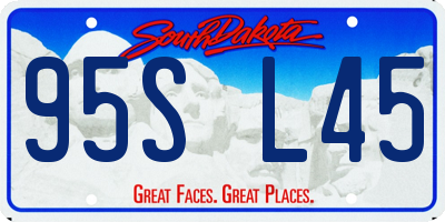 SD license plate 95SL45