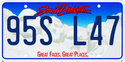 SD license plate 95SL47
