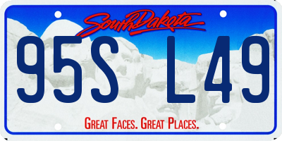 SD license plate 95SL49