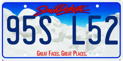 SD license plate 95SL52