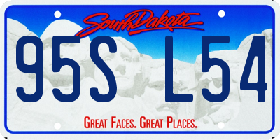 SD license plate 95SL54