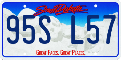 SD license plate 95SL57