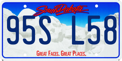 SD license plate 95SL58