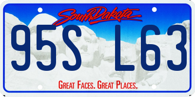 SD license plate 95SL63