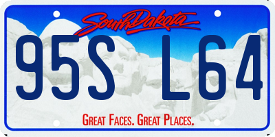 SD license plate 95SL64