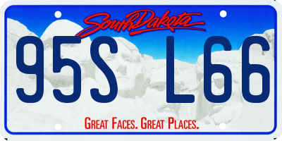 SD license plate 95SL66