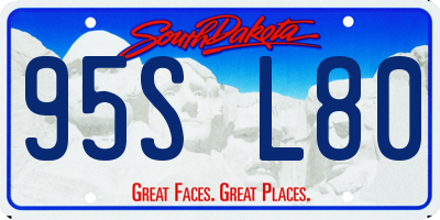 SD license plate 95SL80