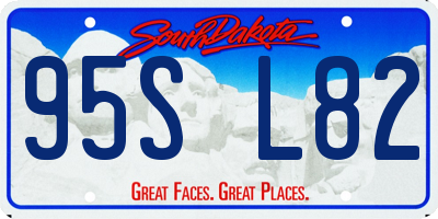 SD license plate 95SL82
