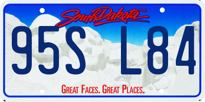 SD license plate 95SL84