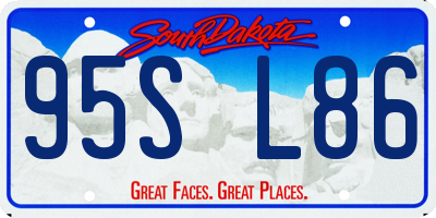 SD license plate 95SL86
