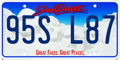 SD license plate 95SL87