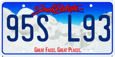 SD license plate 95SL93
