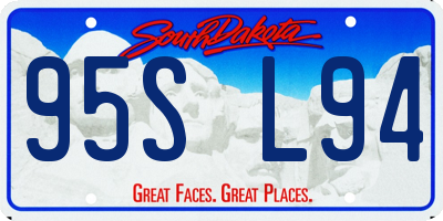 SD license plate 95SL94