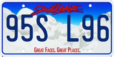 SD license plate 95SL96