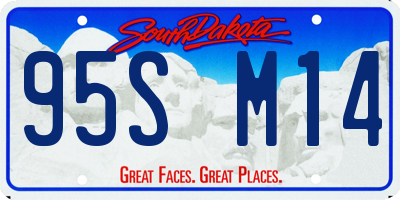SD license plate 95SM14