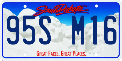 SD license plate 95SM16