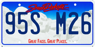 SD license plate 95SM26