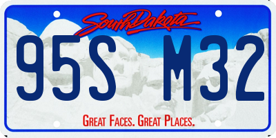 SD license plate 95SM32