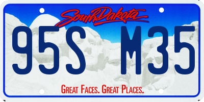 SD license plate 95SM35