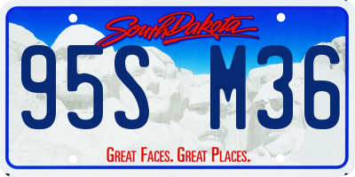 SD license plate 95SM36
